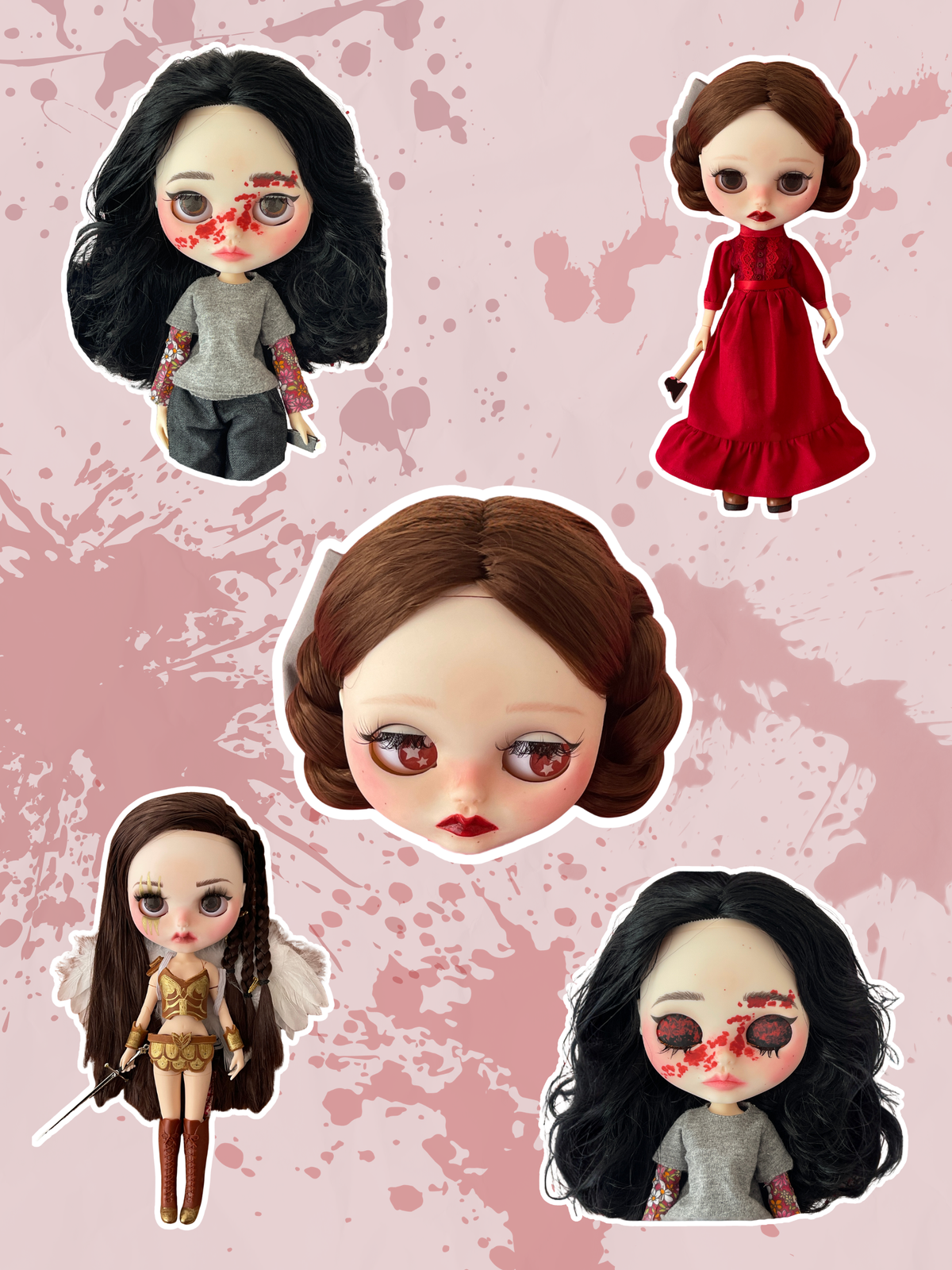 slasher queen sticker set