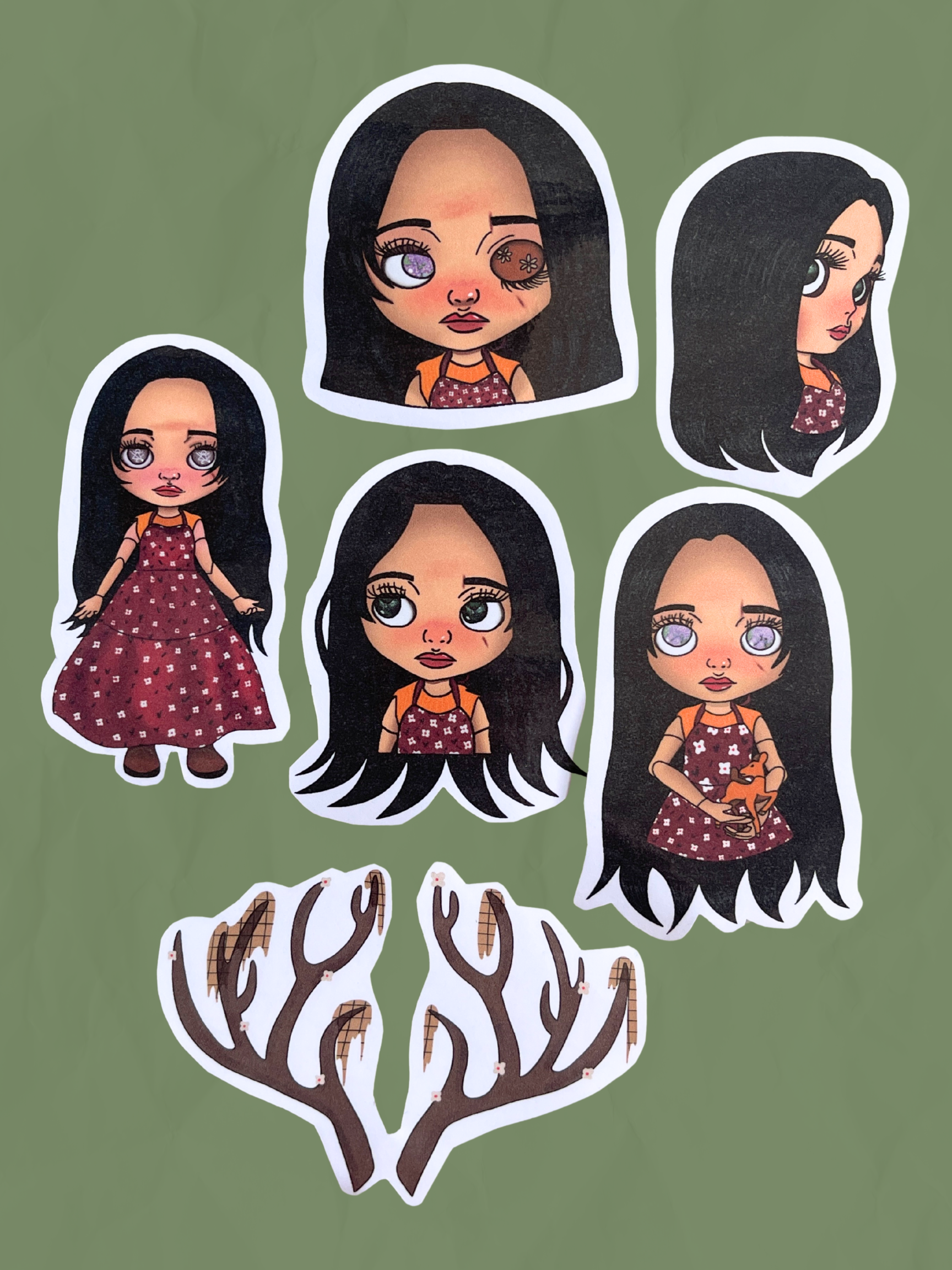lottie doll sticker set
